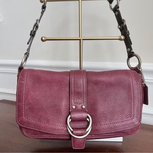 Coach Vintage Deep Berry Pebbled Leather Chelsea Handbag F0751-F10893